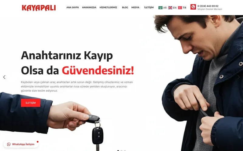 Kayapalı Anahtar web sitesi tasarımı