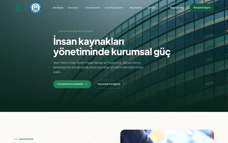 Yeşil Yıldırım web sitesi tasarımı